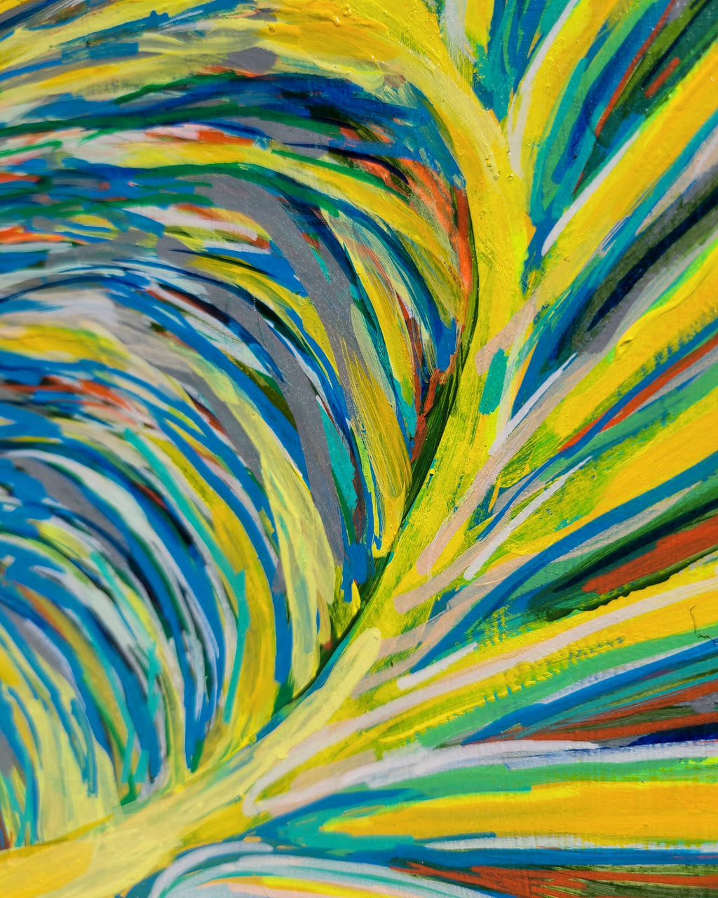 Wave Palm Tree Painting