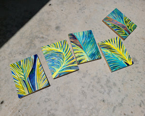 Wave Palm Tree Painting