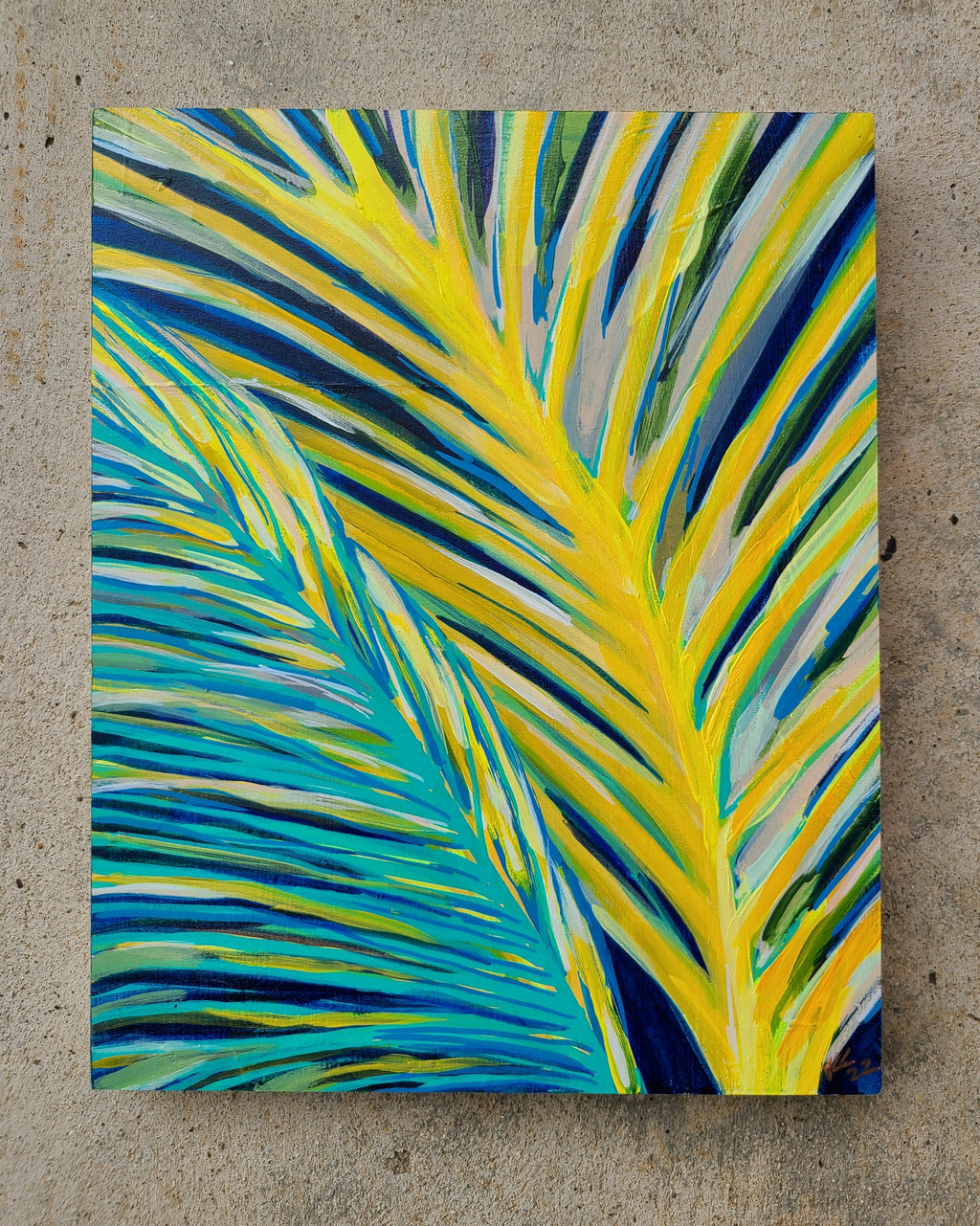 Branch Palm Treee Painting