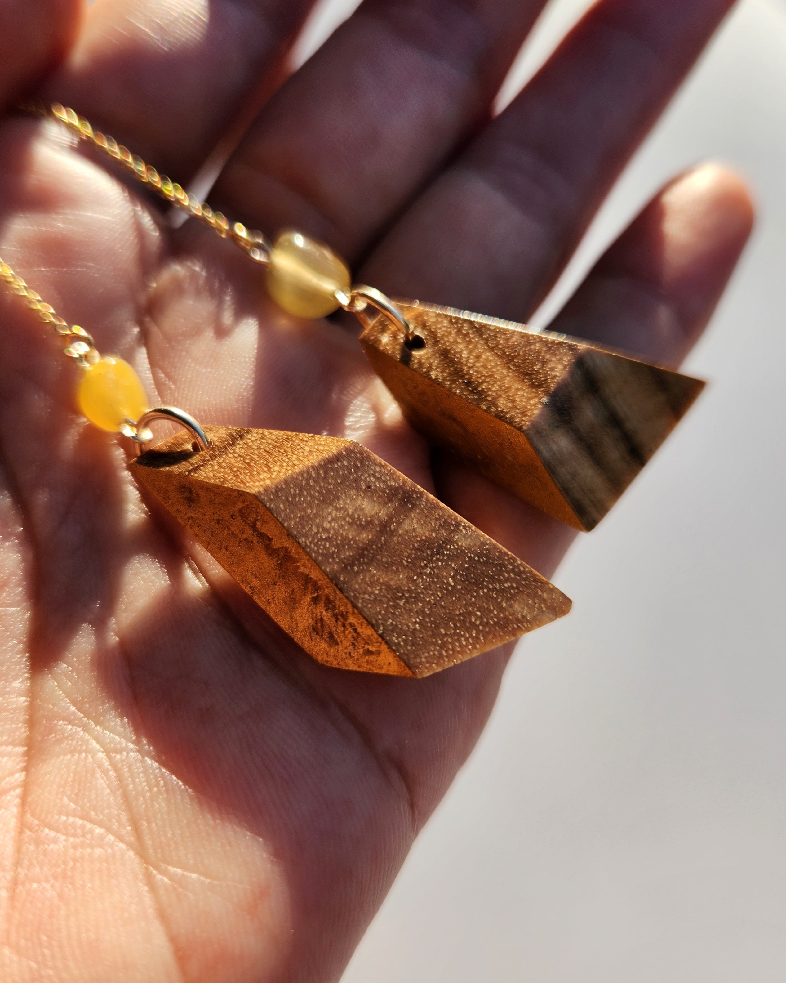 Golden Stacks Thread Earrings