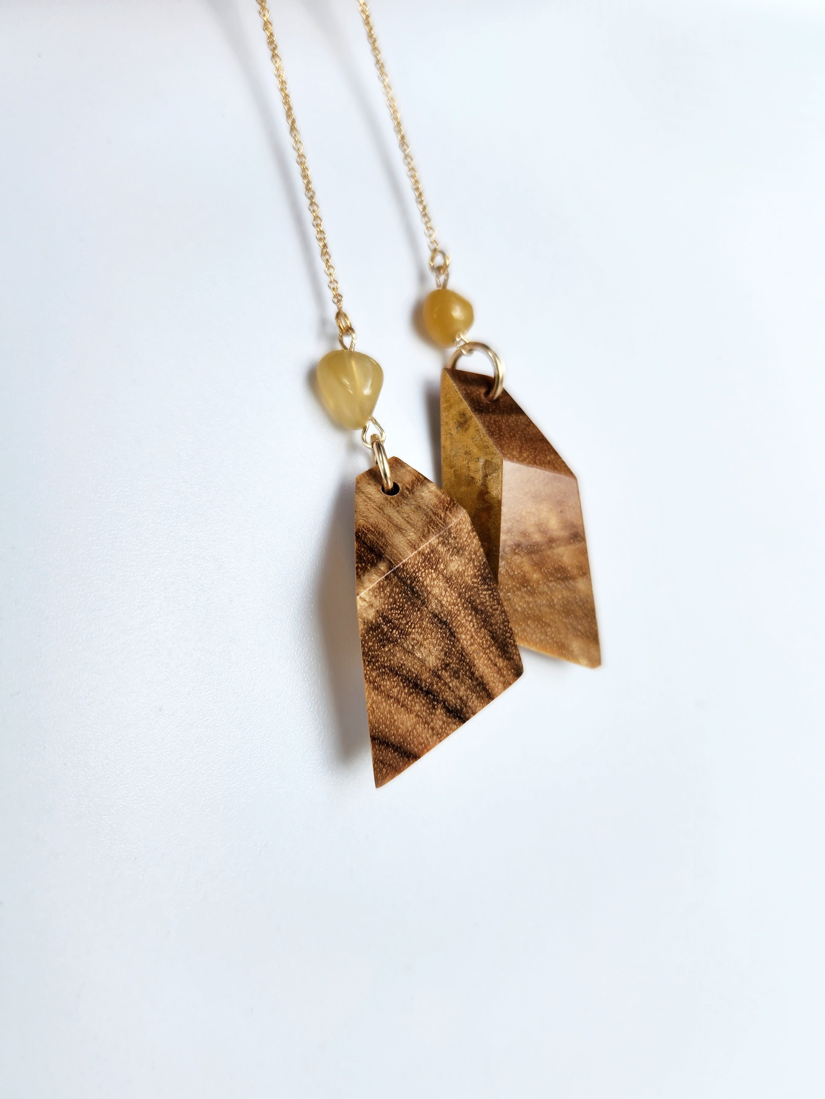 Golden Stacks Thread Earrings