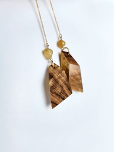 Golden Stacks Thread Earrings
